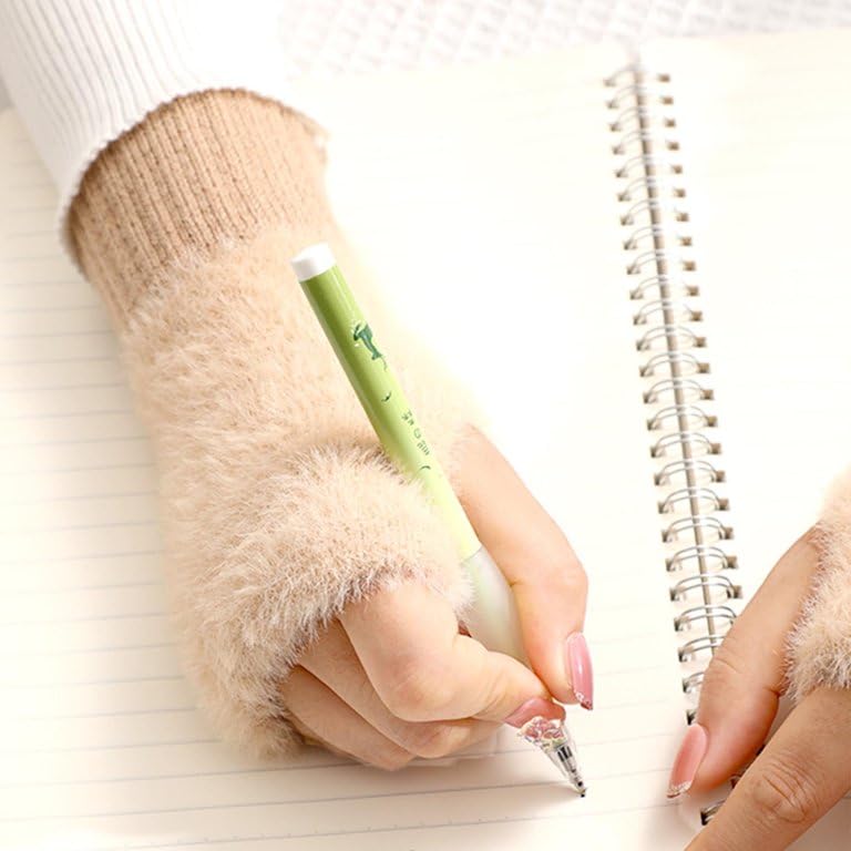 Women's Fingerless Gloves Faux Rabbit Hair Fur Thumb Hole Winter Warm Comfortable Knit Arm Sleeves Winter Accessories Hand Warmer Typing Reading Driving Gloves