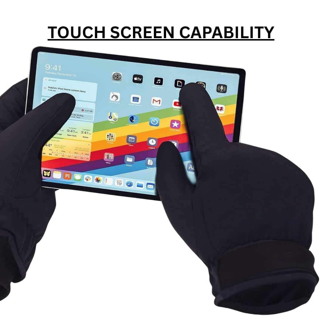 Waterproof Touch Screen Winter Gloves for Men, Splashproof and Windproof, Gloves for Winter Season, for Snow, Minus Degree, Trekking and Traveling, Bike Riding, Cycling for Men and Women