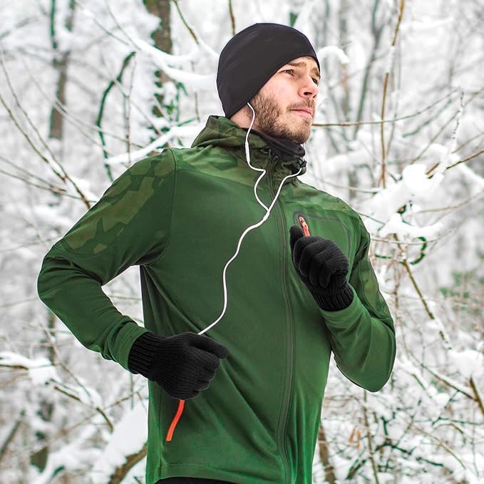 Hand Gloves for winter for Woolen Knitted Winter, Thermal Wear Unisex Hand Gloves - Black 1Pair