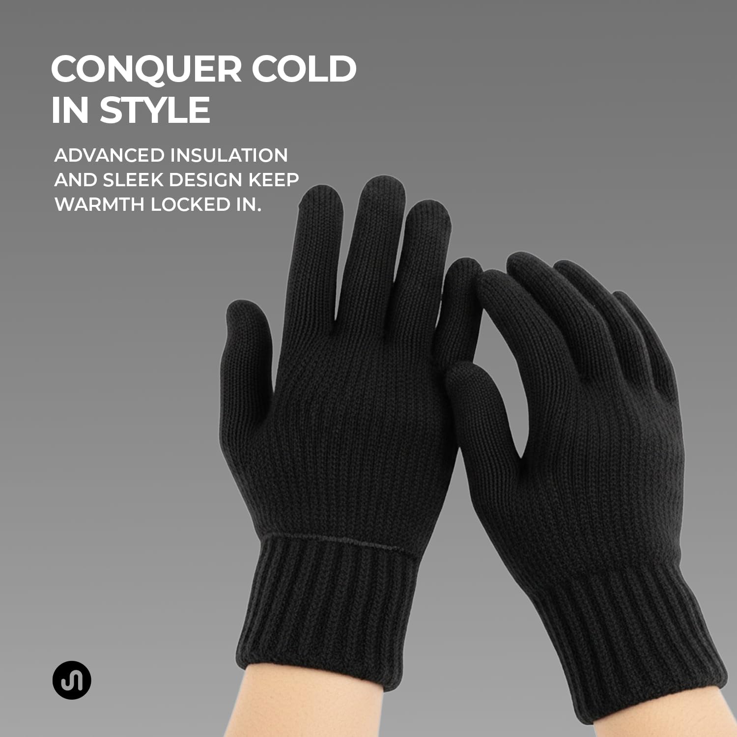 Bodyband Hand Gloves for Men & Women Winter Glove for Men Woolen Knitted for Women and Mens Thermal Wear Unisex Winter Warm Gloves for Womens Winters Wear Unisex Hands Glove for Driving - Grey 1Pair