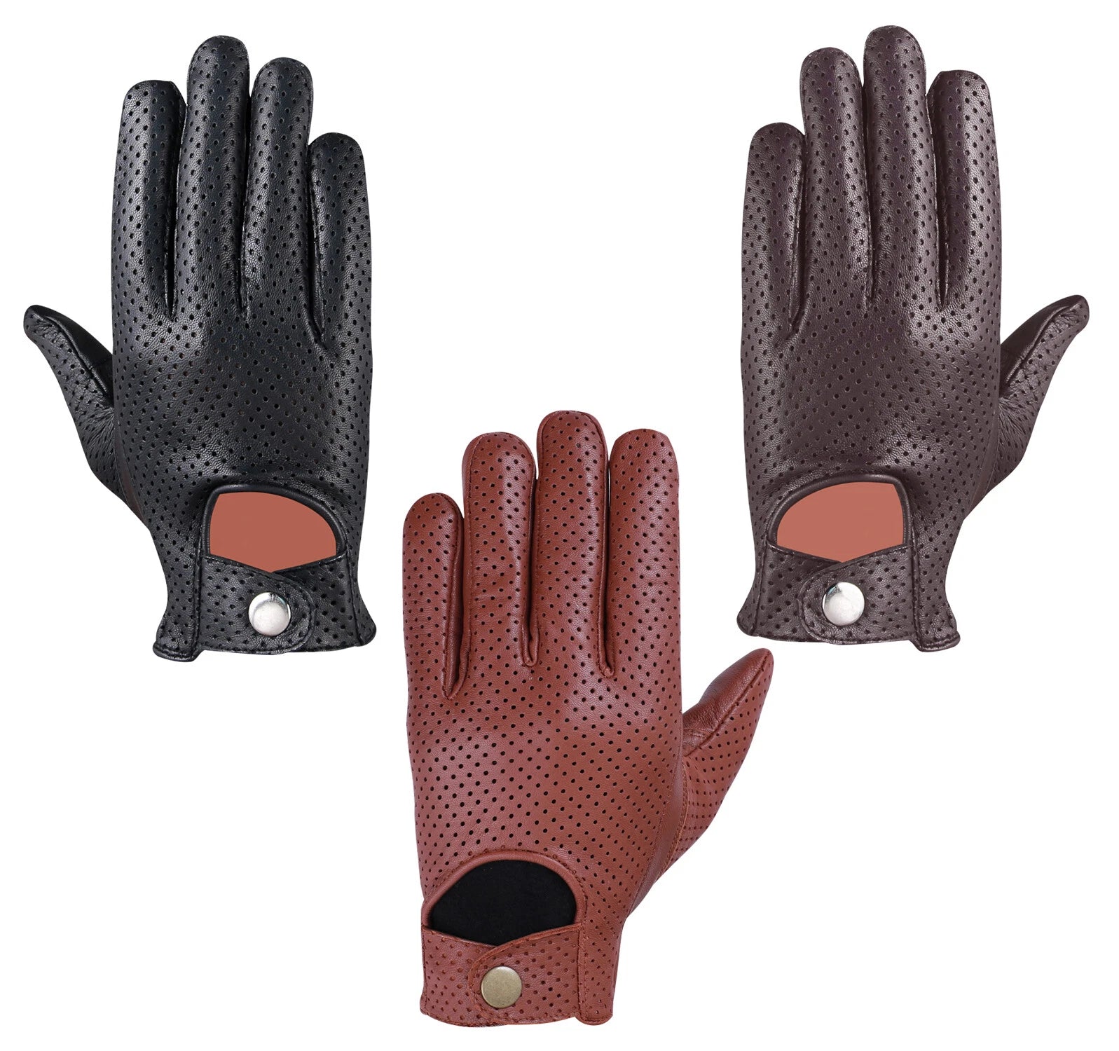 MENS DRIVING GLOVES SOFT GENUINE LAMBSKIN LEATHER CLASSIC DRESS GLOVES