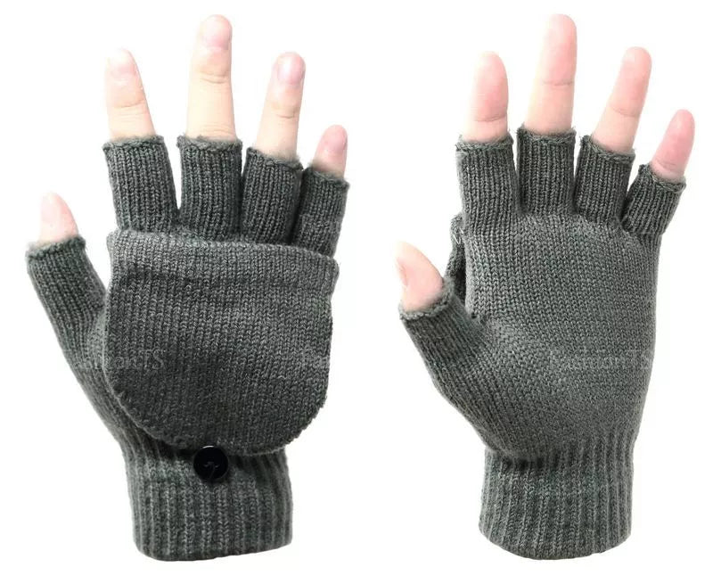 NEW Unisex Mitten Gloves Fingerless Insulated Knit Winter Gloves Men Women Warm