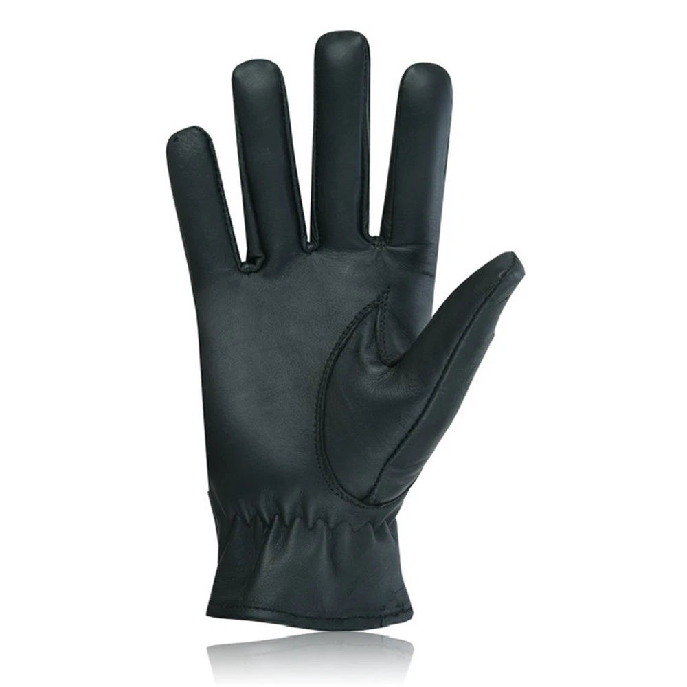 MENS CLASSIC DRIVING GLOVES SOFT GENUINE REAL LAMBSKIN LEATHER BLACK UK