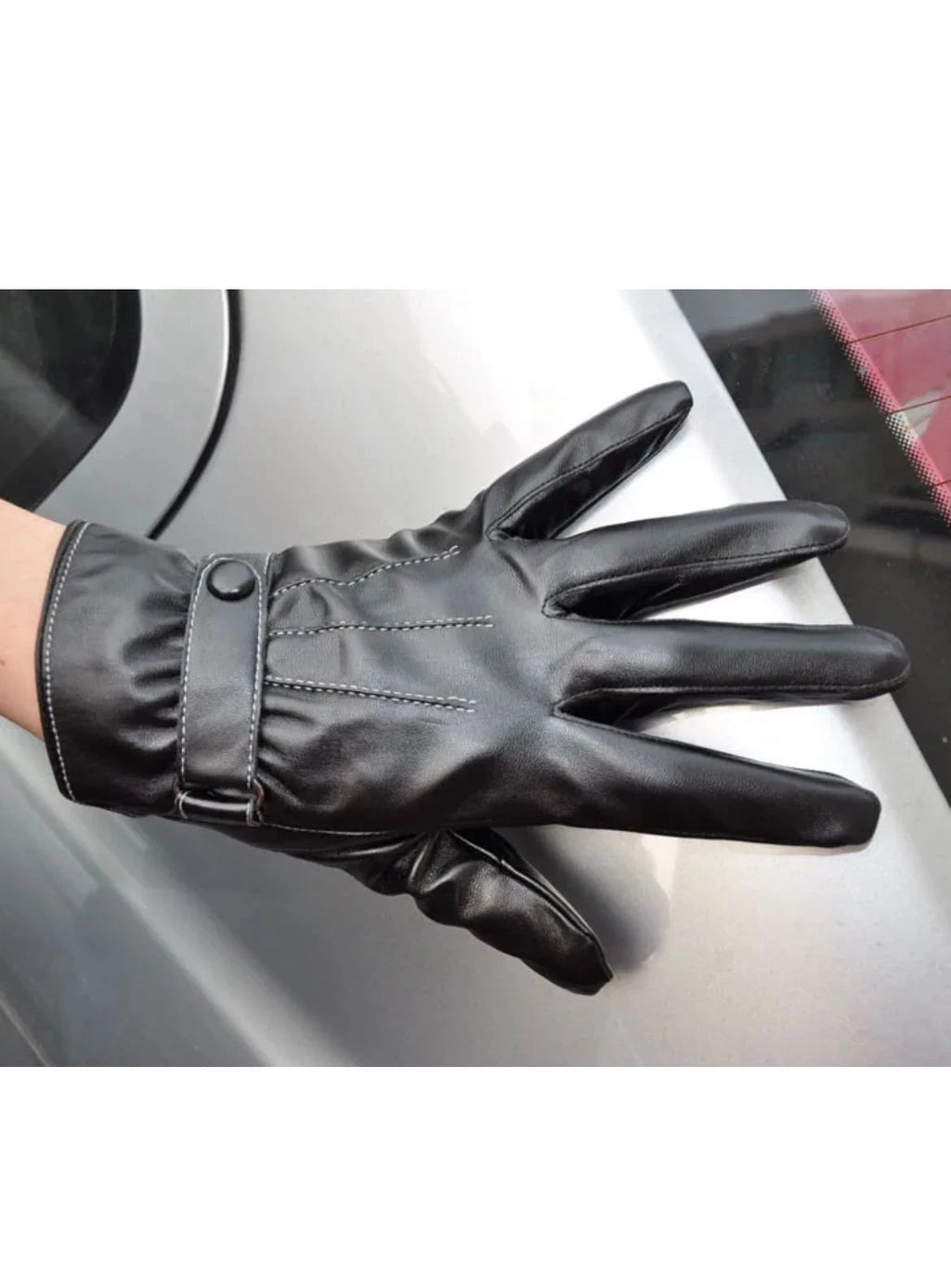 MENS CLASSIC DRIVING GLOVES SOFT GENUINE REAL LAMBSKIN LEATHER BLACK UK