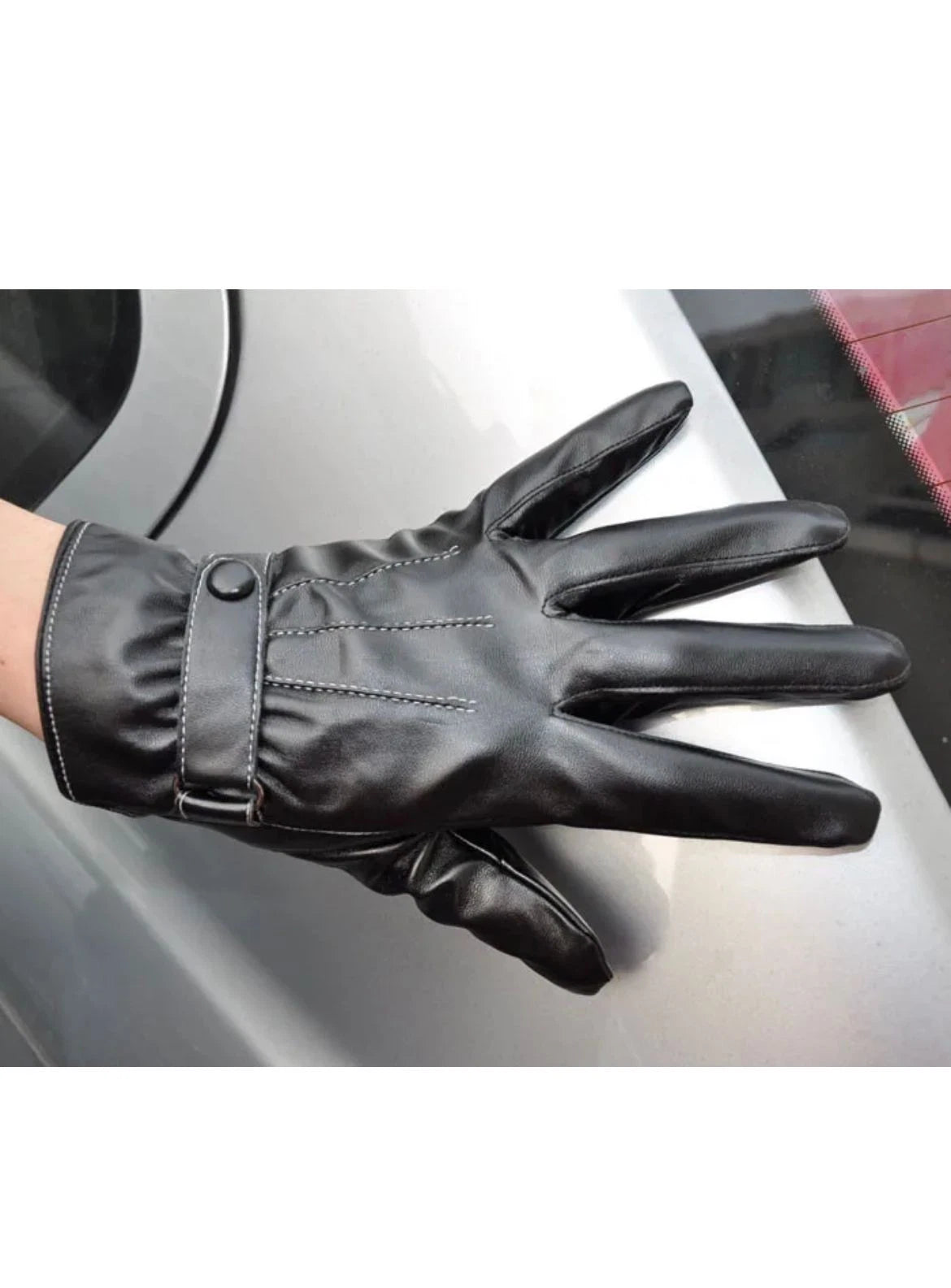 MENS CLASSIC DRIVING GLOVES SOFT GENUINE REAL LAMBSKIN LEATHER BLACK UK