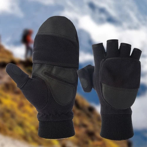 Warm Winter Gloves Flip Fingerless Touch Screen Sport  Mittens Men Women