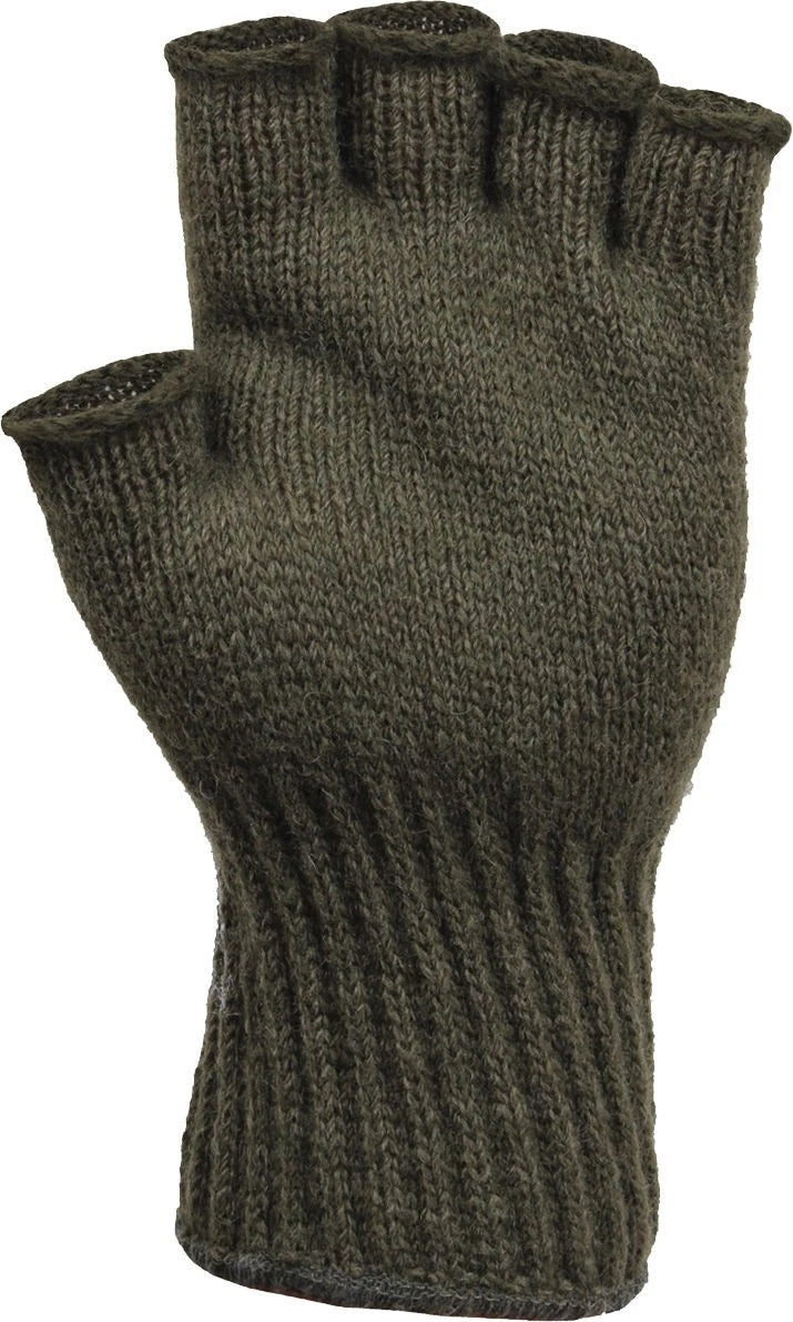 Olive Drab Tactical Fingerless Military Glove Liner Inserts Wool Gloves USA Made