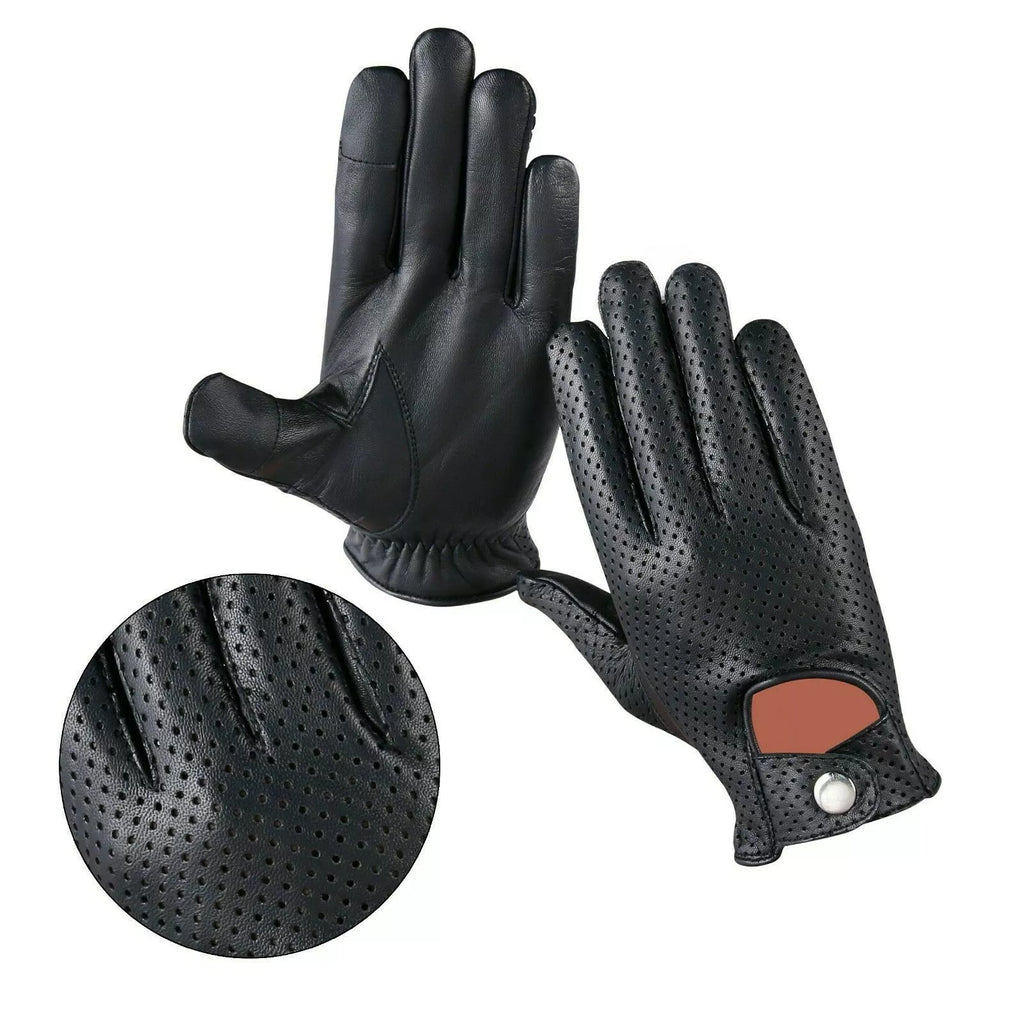 MENS DRIVING GLOVES SOFT GENUINE LAMBSKIN LEATHER CLASSIC DRESS GLOVES