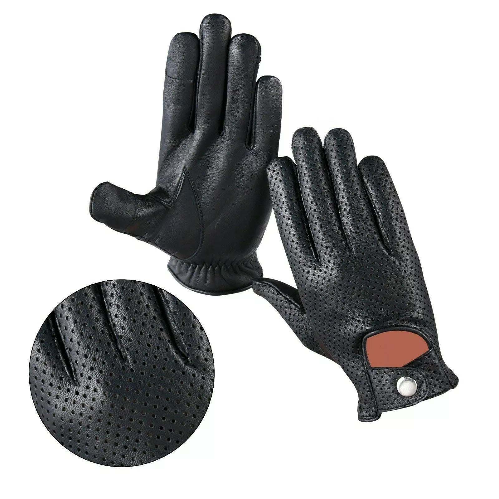 MENS DRIVING GLOVES SOFT GENUINE LAMBSKIN LEATHER CLASSIC DRESS GLOVES