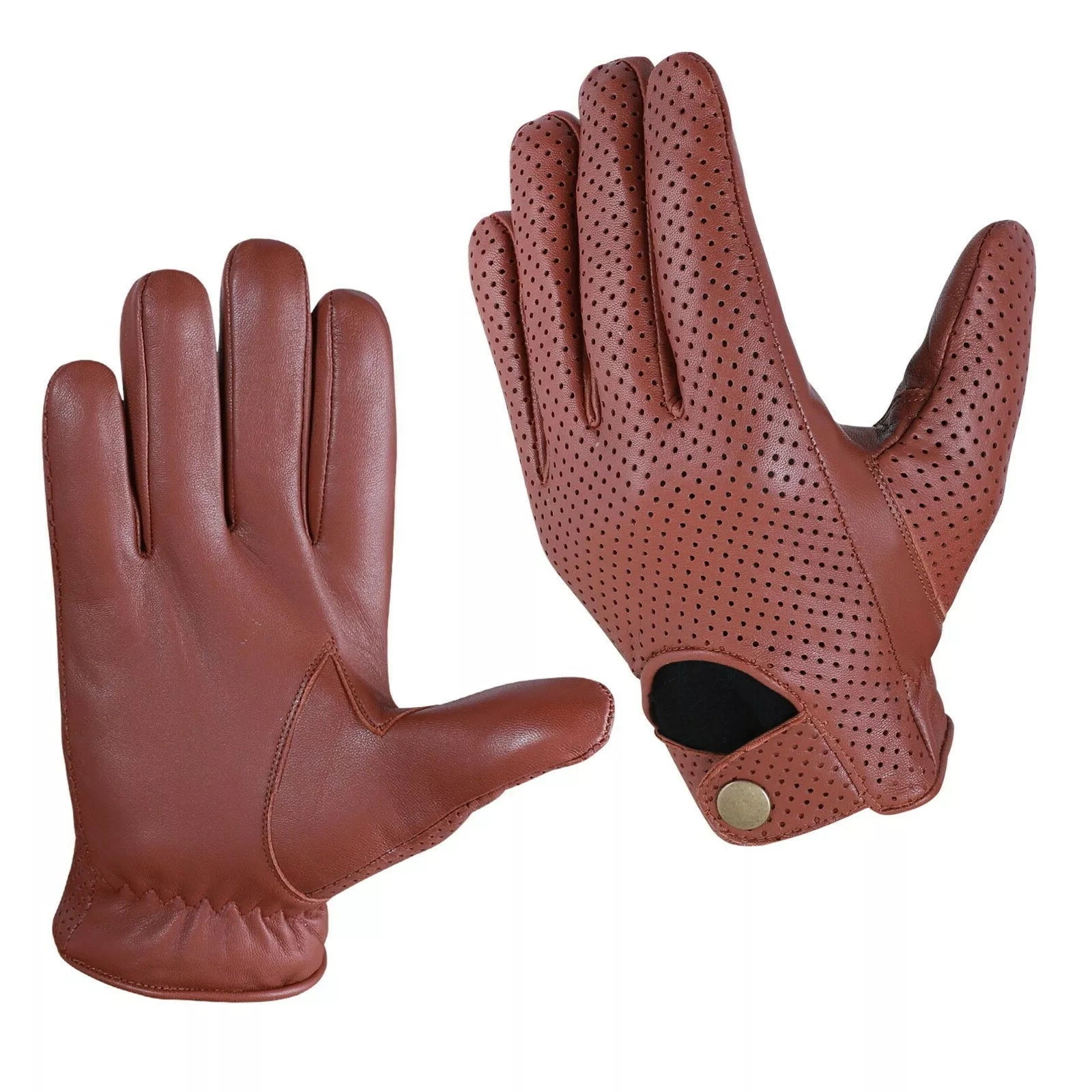 MENS DRIVING GLOVES SOFT GENUINE LAMBSKIN LEATHER CLASSIC DRESS GLOVES