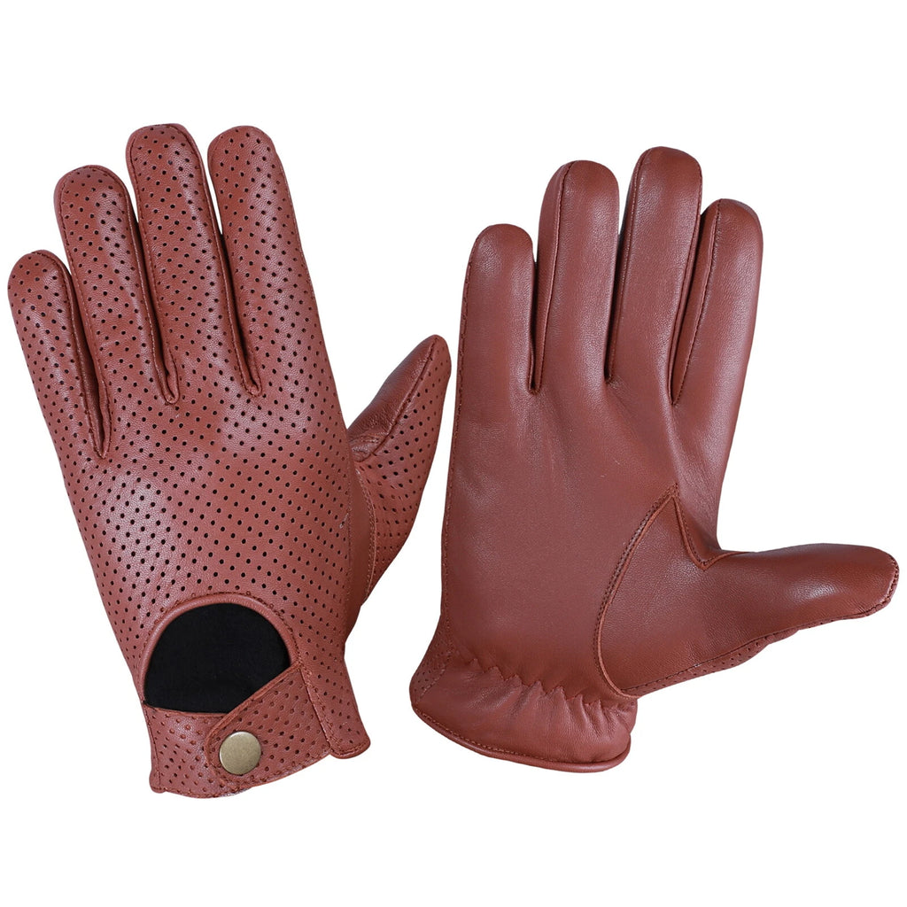 MENS DRIVING GLOVES SOFT GENUINE LAMBSKIN LEATHER CLASSIC DRESS GLOVES