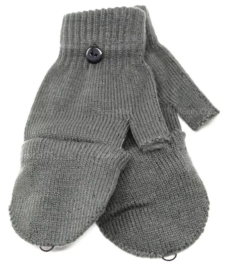 NEW Unisex Mitten Gloves Fingerless Insulated Knit Winter Gloves Men Women Warm