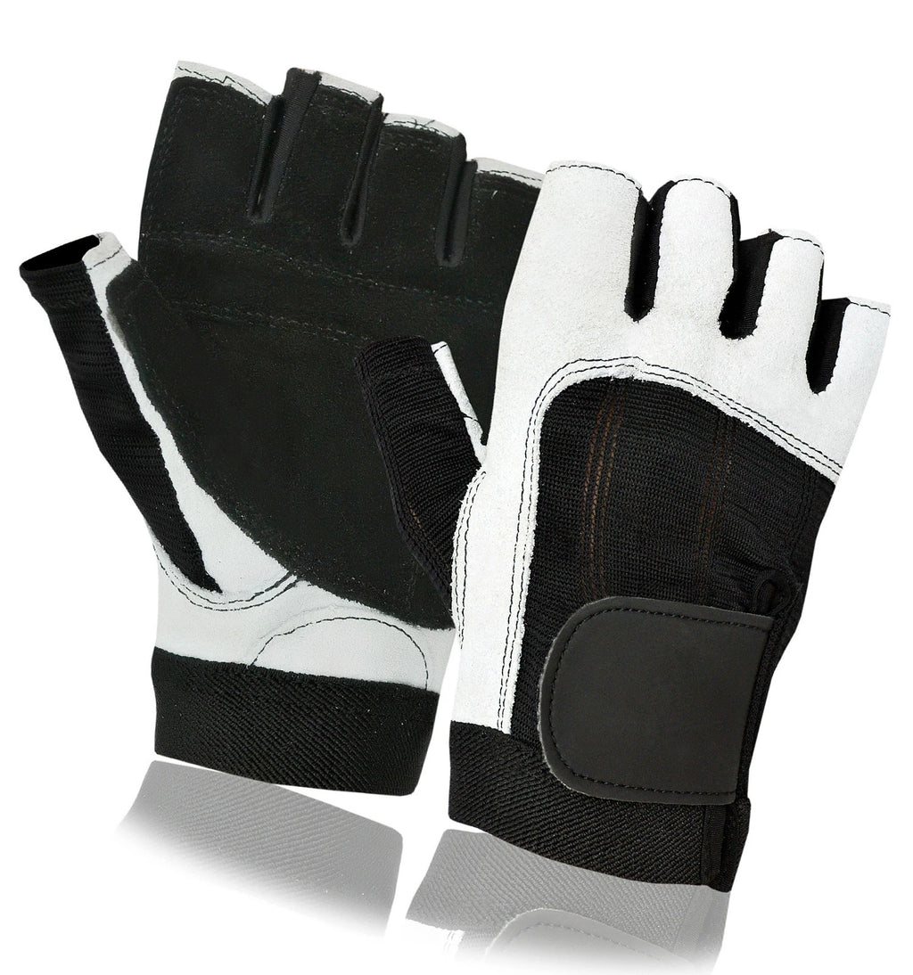 Brand New Leather Bus Driving Gloves Finger Less Cycling Gym Wheelchair Training