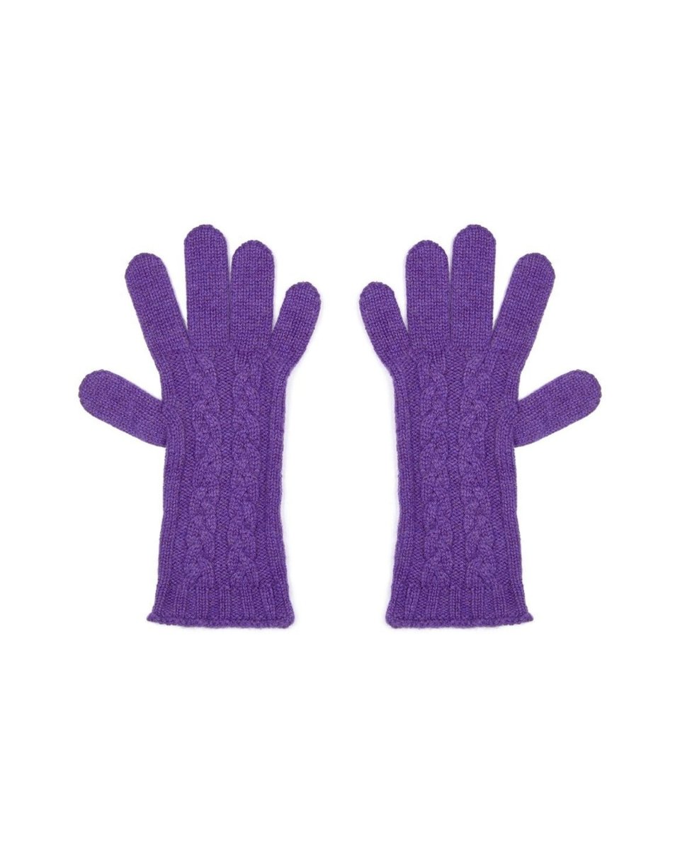 Women's Pure Cashmere Cable Gloves